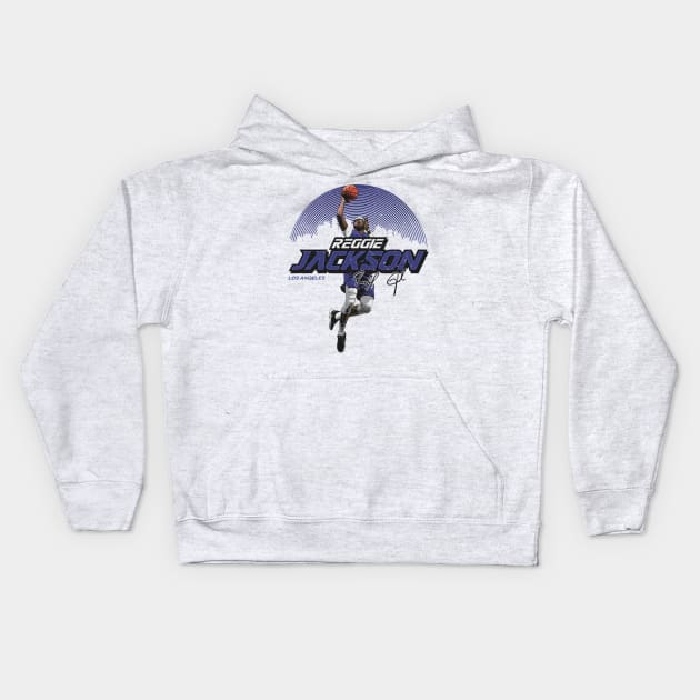 Reggie Jackson Los Angeles C Skyline Kids Hoodie by Buya_Hamkac